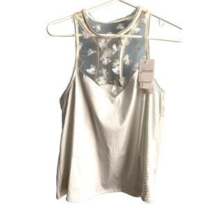 Simone Perele Women's Size 2 FR Augustine Ivory Lacey Top Racer Back Lingerie